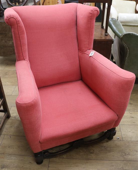 A William and Mary style armchair